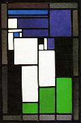 Theo van Doesburg Stained-glass Composition Female Head. Sweden oil painting artist